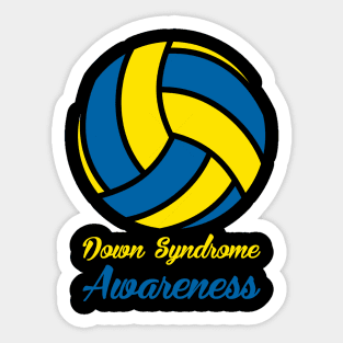 Down Syndrome Awareness Volleyball Sticker